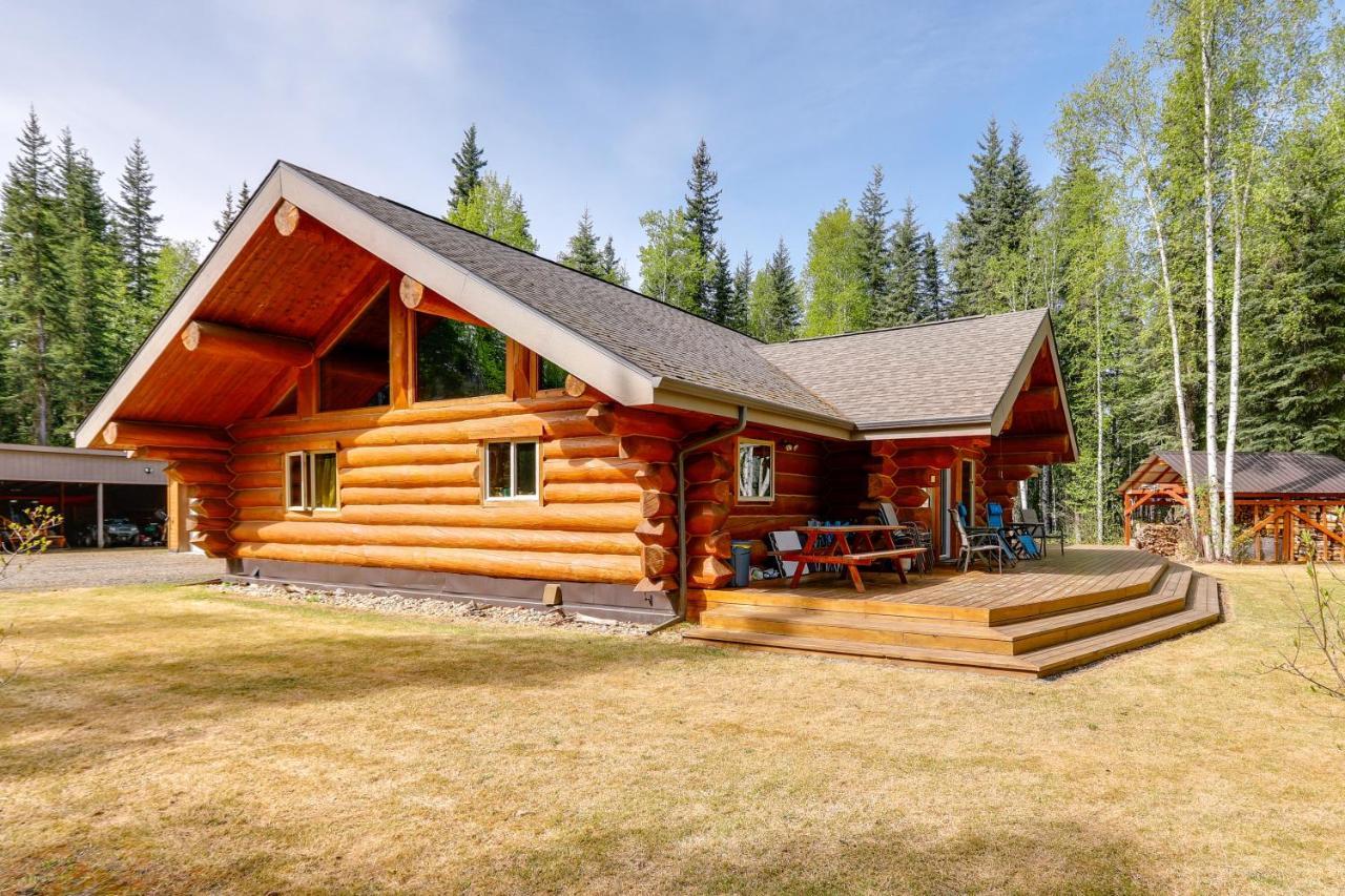 Riverside Log Cabin On-Site Aurora Viewing! North Pole Екстер'єр фото