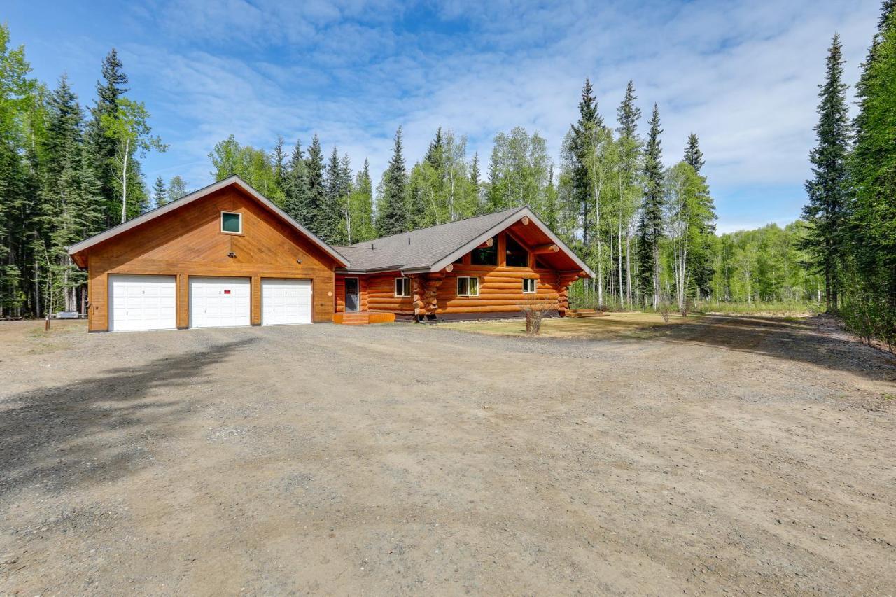 Riverside Log Cabin On-Site Aurora Viewing! North Pole Екстер'єр фото