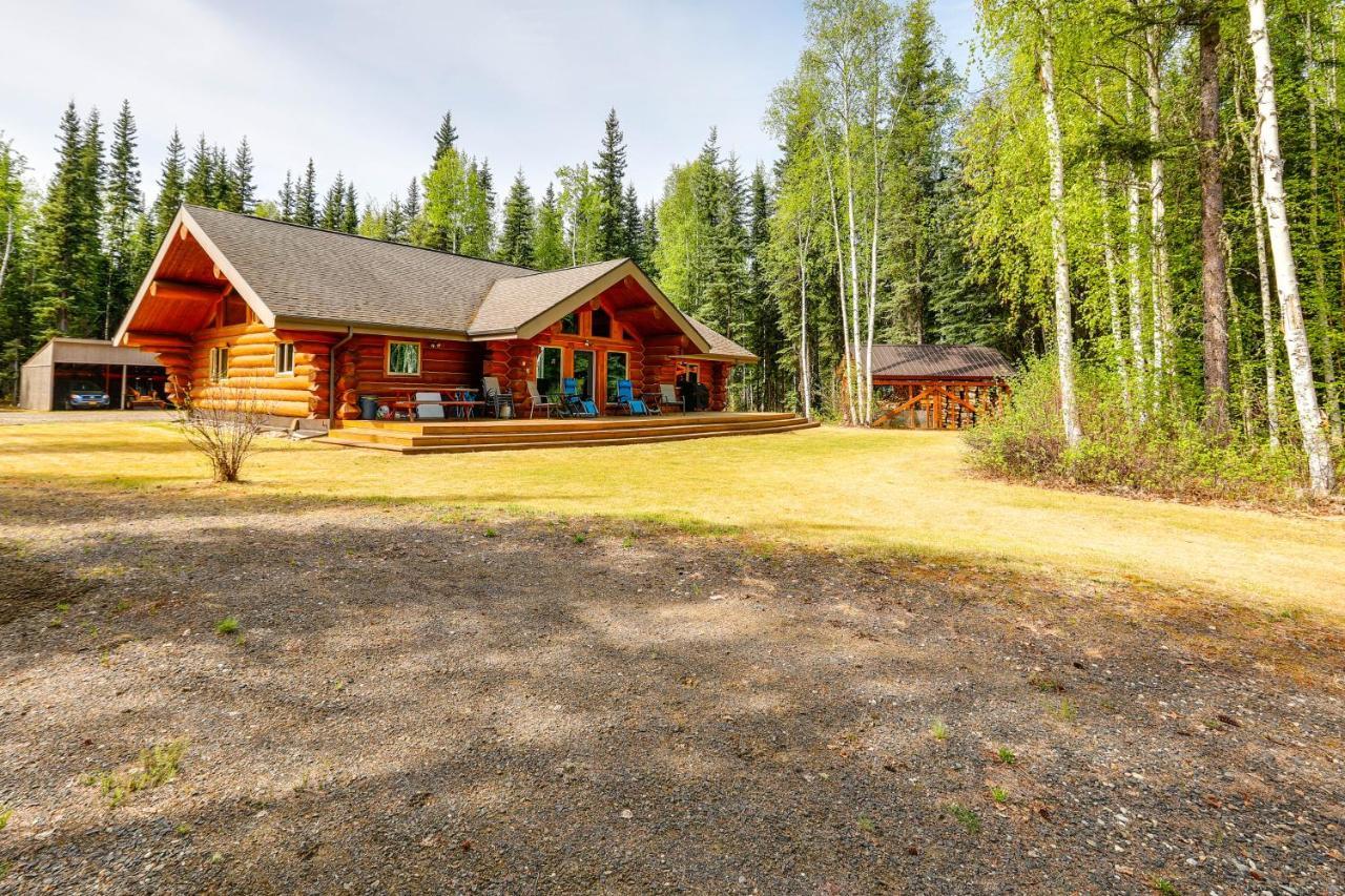 Riverside Log Cabin On-Site Aurora Viewing! North Pole Екстер'єр фото